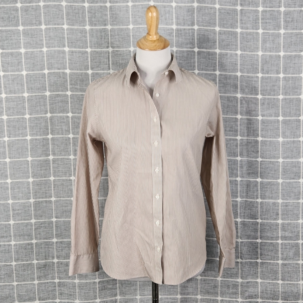 Lands End Fine Stripe Non Iron Shirt